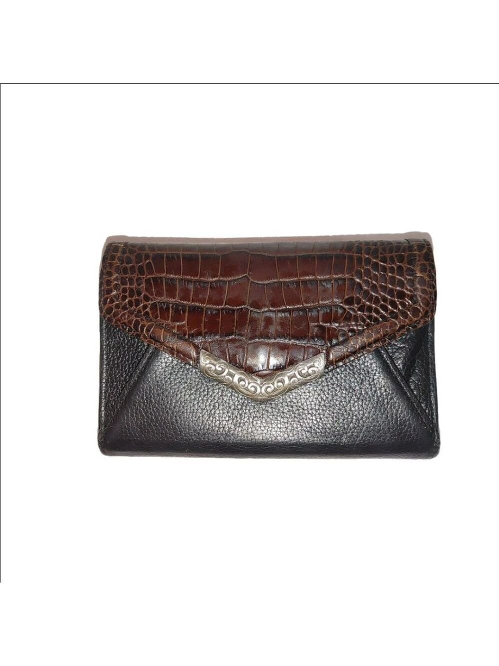 Brighton Mingle Leather Envelope Wallet Convertible Crossbody